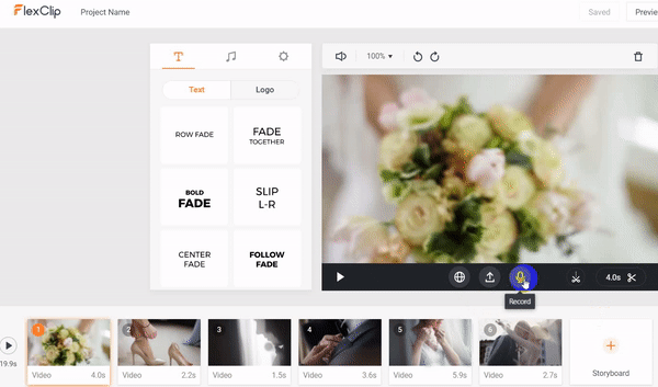 Record voice to your wedding video